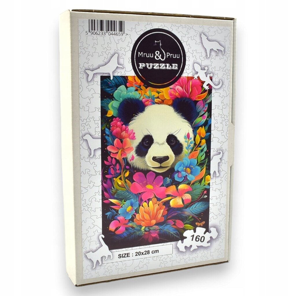 Puzzle Panda Mruu&amp;Pruu 20 x 28 cm 160 palaa Puinen palapeli hinta ja tiedot | Palapelit | hobbyhall.fi