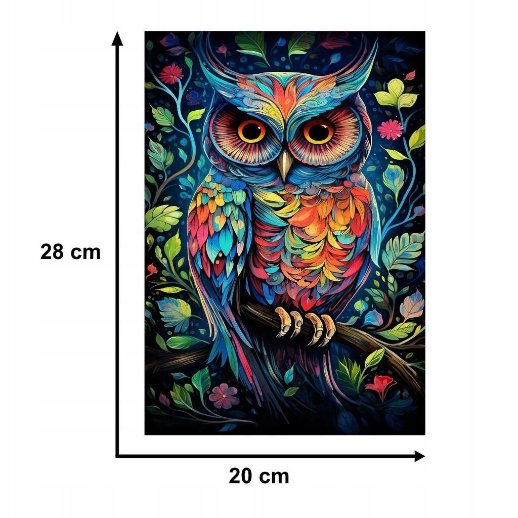 Mruu&amp;Pruu pöllö palapeli 20 x 28 cm 160 palaa Puinen palapeli hinta ja tiedot | Palapelit | hobbyhall.fi