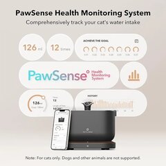 Älykäs automaattinen suihkulähde 2,5l Petlibro Dockstream PLWF105 musta hinta ja tiedot | Ruokakupit ja ruokintatarvikkeet | hobbyhall.fi