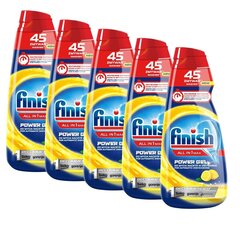 FINISH All-In-One -geeli Sitruuna, 900 ml, 5 pulloa hinta ja tiedot | Astianpesuaineet | hobbyhall.fi