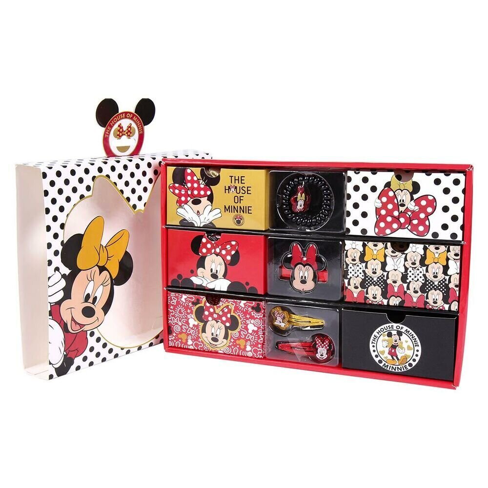 Hiustarvikesarja Minnie Mouse (12 kpl) hinta ja tiedot | Lasten asusteet | hobbyhall.fi