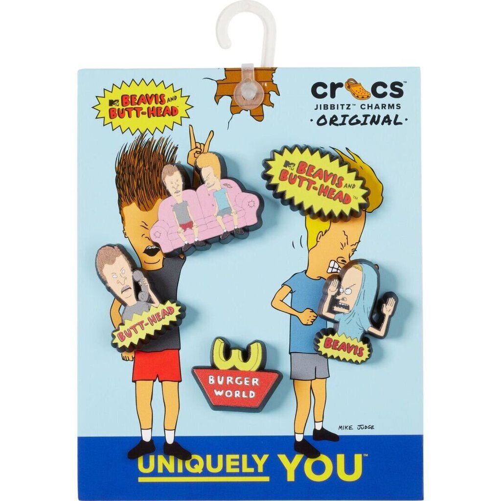 Kenkätarvikkeet Crocs™ Beavis and Butthead 5 Pack 233456 hinta ja tiedot | Lasten asusteet | hobbyhall.fi