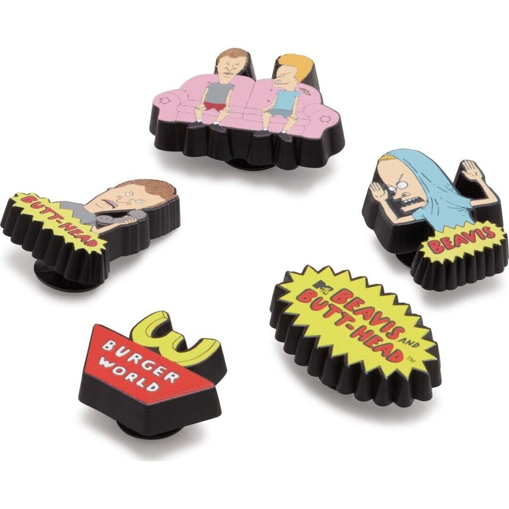 Kenkätarvikkeet Crocs™ Beavis and Butthead 5 Pack 233456 hinta ja tiedot | Lasten asusteet | hobbyhall.fi