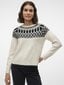 Vero Moda naisten villapaita 10296978*01, beige/musta 5715605157060 hinta ja tiedot | Naisten neulepuserot | hobbyhall.fi