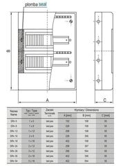 SRn-12 pinta-asennettava kytkinlaite (N+PE) 1x12 hinta ja tiedot | Kytkimet ja pistorasiat | hobbyhall.fi