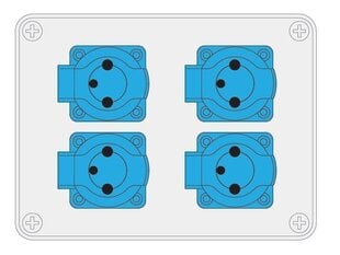 R-BOX 190 4x230V kytkintaulu - B.1203 hinta ja tiedot | Kytkimet ja pistorasiat | hobbyhall.fi