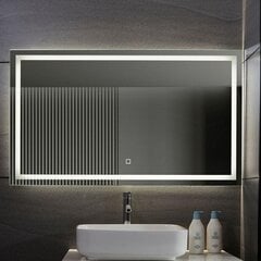 Kylpyhuoneen peili LED-valaistuksella, 120x70 cm. hinta ja tiedot | Kylpyhuonepeilit | hobbyhall.fi