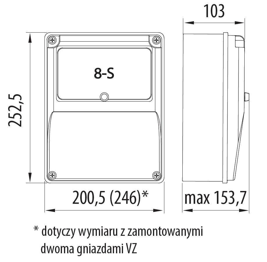 R-BOX 240-8 1x16A/5P 1x32A/5P 2x230V 8S kytkinlaite - B.1810 hinta ja tiedot | Kytkimet ja pistorasiat | hobbyhall.fi