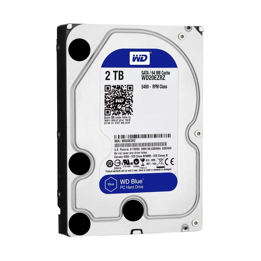 Western Digital WD Blue 2 TB, Sata III (WD20EZRZ) hinta ja tiedot | Kovalevyt | hobbyhall.fi