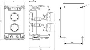 Ohjausriipus ST22K2-01-1 START-STOP-painikkeet hinta ja tiedot | Turvajärjestelmien ohjaimet | hobbyhall.fi