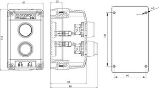 Ohjausriipus ST22K2-02-1 START-STOP-painikkeet hinta ja tiedot | Turvajärjestelmien ohjaimet | hobbyhall.fi