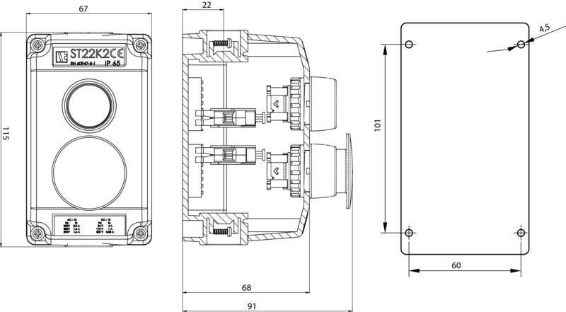 Ohjausriipus ST22K2-03-1 START-STOP-painikkeet hinta ja tiedot | Turvajärjestelmien ohjaimet | hobbyhall.fi