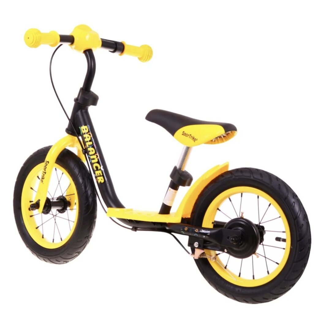 Tasapainopyörä SporTrike, musta/keltainen hinta ja tiedot | Potkupyörät | hobbyhall.fi