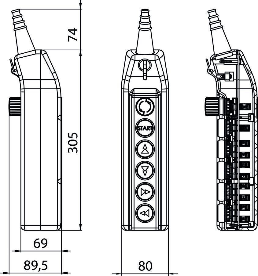 Nosturin ohjausriipus PKS-6W07 hinta ja tiedot | Turvajärjestelmien ohjaimet | hobbyhall.fi