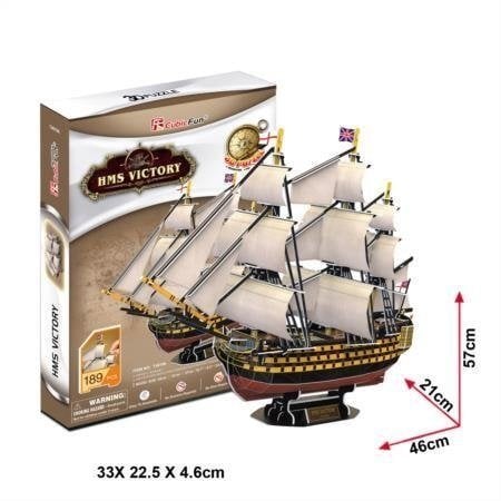 3D-pulma CubicFun Ship "Queen Victoria", 189 osaa hinta ja tiedot | Palapelit | hobbyhall.fi