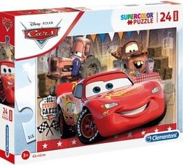 Palapeli Clementoni Maxi Super Kolor Cars 24 d. hinta ja tiedot | Palapelit | hobbyhall.fi