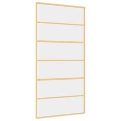 Liukuovi kultainen 102,5x205cm lasi/alumiini 155162 hinta ja tiedot | Sisäovet | hobbyhall.fi