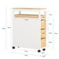 Kylpyhuoneen hylly BZR54, 65 x 23 x 82 cm, valkoinen/beige hinta ja tiedot | Lastenhuoneen hyllyt | hobbyhall.fi