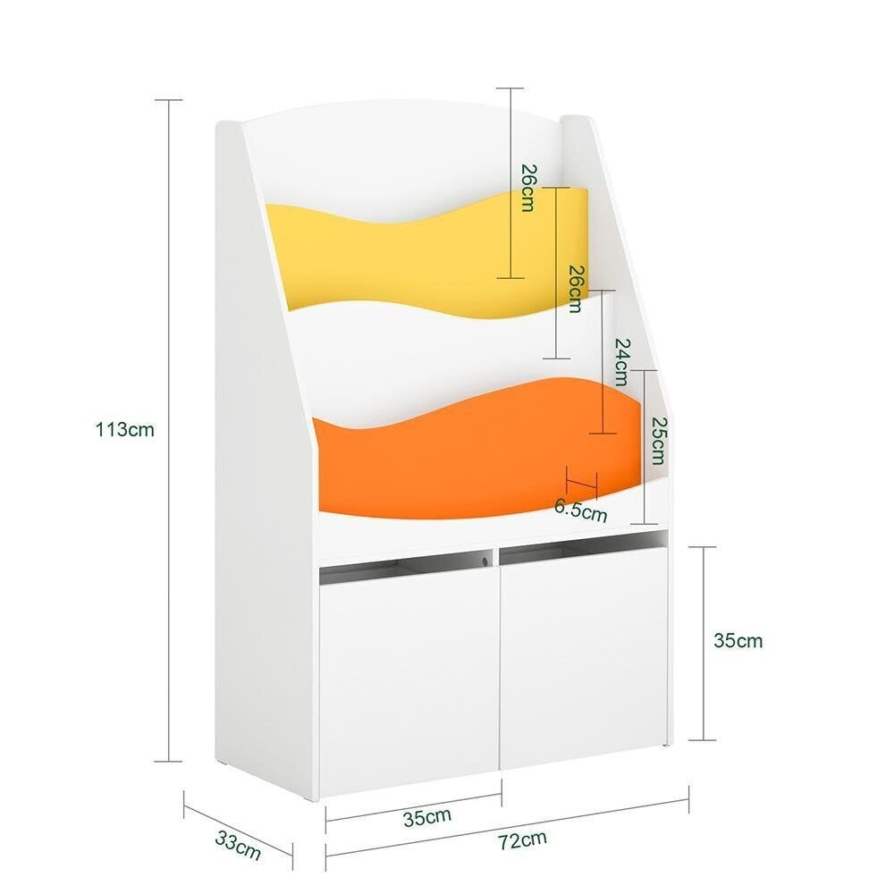 Lastenhuone, norsunmuotoinen, kirjahylly KMB62-W valkoinen hinta ja tiedot | Lastenhuoneen kaapit | hobbyhall.fi