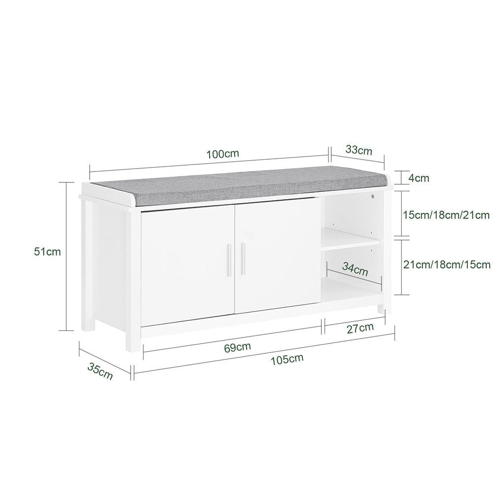 Kenkäkaappi 80x30x51cm valkoinen/harmaa/beez hinta ja tiedot | Kenkäkaapit ja -hyllyt | hobbyhall.fi