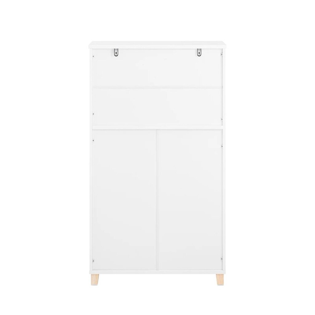 Kylpyhuoneen lattiakaappi 64x33x110 cm valkoinen/beige hinta ja tiedot | Kylpyhuoneen sisustus | hobbyhall.fi