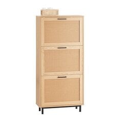 Kenkäkaappi 60x24x127 cm beige hinta ja tiedot | Kenkäkaapit ja -hyllyt | hobbyhall.fi