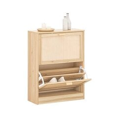 Kenkäkaappi 60x24x80cm beige hinta ja tiedot | Kenkäkaapit ja -hyllyt | hobbyhall.fi