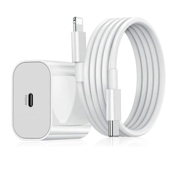 iphone-pikalaturi USB-C-virtalähde 20W + 2m kaapeli valkoinen (1kpl laturi ja 1kpl 2m latauskaapeli) hinta ja tiedot | Puhelimen laturit | hobbyhall.fi