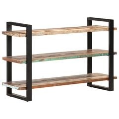 vidaXL Senkki 3 hyllyllä 120x40x75 cm kierrätetty täyspuu hinta ja tiedot | Hyllyt | hobbyhall.fi