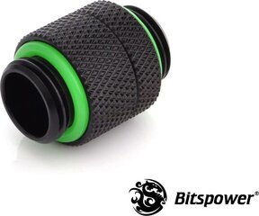 BitsPower connector 2x 1/4 "adapter - rotatable, Black matt (BP-MBRG) hinta ja tiedot | Vesijäähdytystarvikkeet | hobbyhall.fi