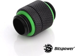 BitsPower connector 2x 1/4 "adapter - rotatable, Black matt (BP-MBRG) hinta ja tiedot | Vesijäähdytystarvikkeet | hobbyhall.fi