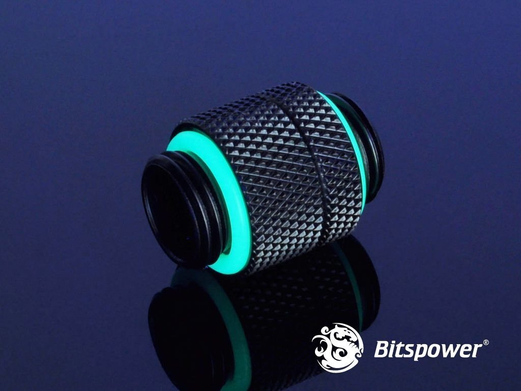 BitsPower connector 2x 1/4 "adapter - rotatable, Black matt (BP-MBRG) hinta ja tiedot | Vesijäähdytystarvikkeet | hobbyhall.fi