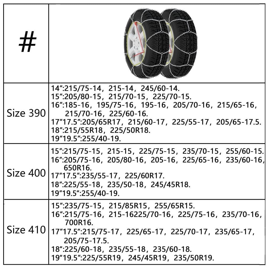 Lumiketjut renkaisiin KN110, 2 kpl. hinta ja tiedot | Lisätarvikkeet autoiluun | hobbyhall.fi