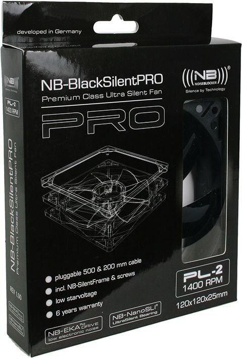 Noiseblocker BlackSilent Pro PL2 ITR-PL-2 hinta ja tiedot | Tietokoneen tuulettimet | hobbyhall.fi