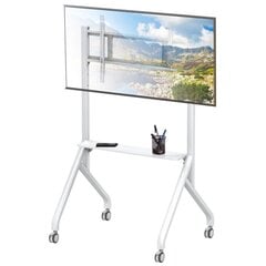 Mobiili TV-teline 65-100" asti, enintään 100 kg, säädettävä AV-taso hinta ja tiedot | TV-seinätelineet | hobbyhall.fi