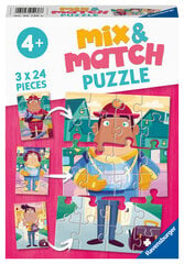 Puzzle Ravensburger Job Swap Mix & Match, 3x24 p, 05136 hinta ja tiedot | Palapelit | hobbyhall.fi