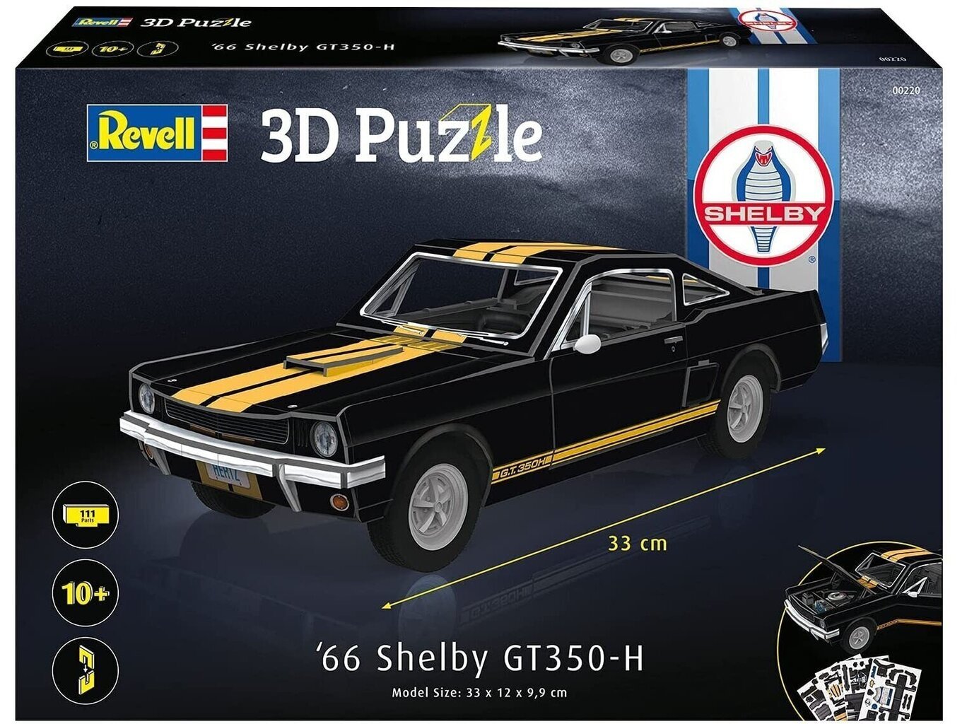 3D-palapeli Revell 66 Shelby GT350-H, 00220 hinta ja tiedot | Palapelit | hobbyhall.fi