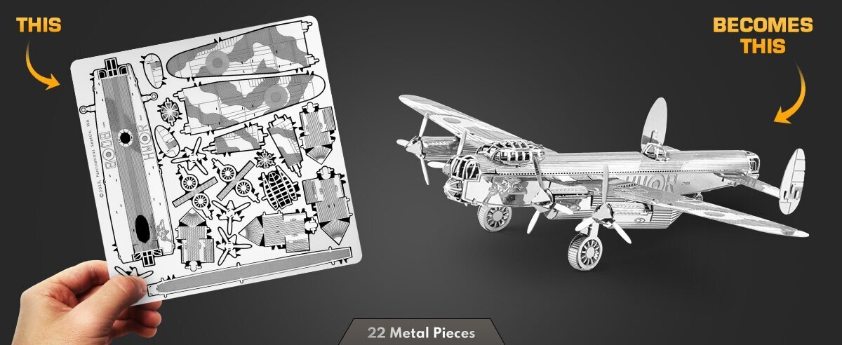 Metal Earth 3D -pulmalentokoneen pommikone Avro Lancaster hinta ja tiedot | Lautapelit ja älypelit | hobbyhall.fi