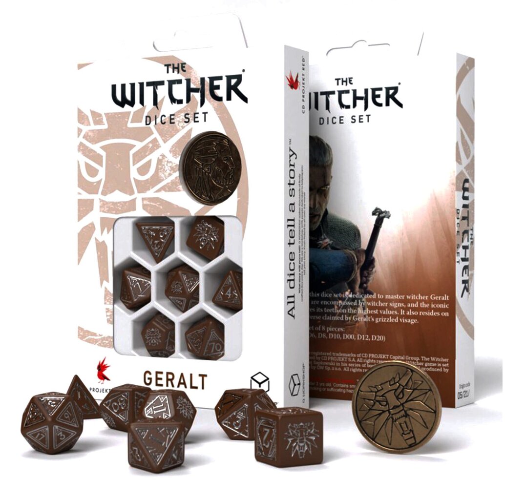 Noppasarja The Witcher Geralt ruskea ja hopea hinta ja tiedot | Lautapelit ja älypelit | hobbyhall.fi