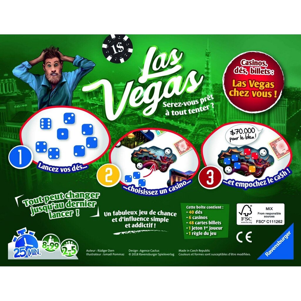 Lautapeli Ravensburger Las Vegas, FR hinta ja tiedot | Lautapelit ja älypelit | hobbyhall.fi