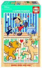 Educa Disney Classics puiset palapelit, 2x50 kpl hinta ja tiedot | Palapelit | hobbyhall.fi