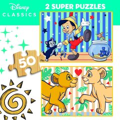 Educa Disney Classics puiset palapelit, 2x50 kpl hinta ja tiedot | Palapelit | hobbyhall.fi