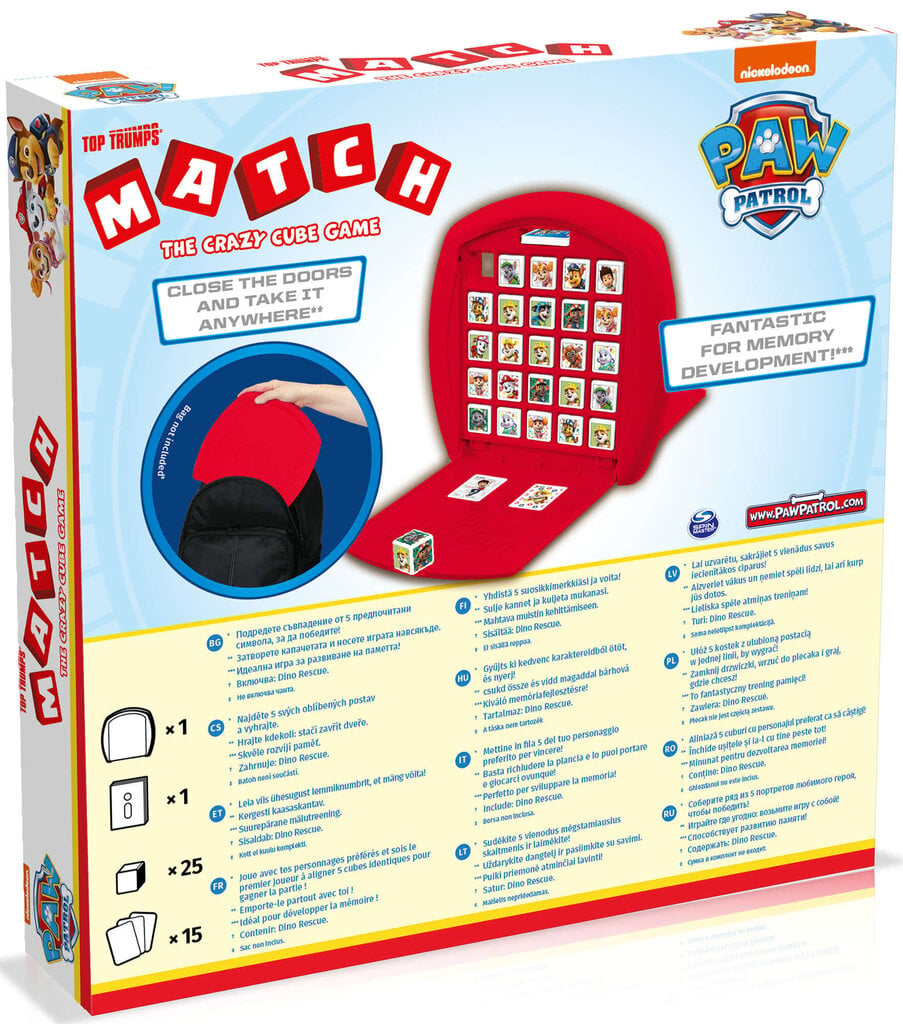 Lautapeli Paw Patrol Top Trumps Match, FI hinta ja tiedot | Lautapelit ja älypelit | hobbyhall.fi