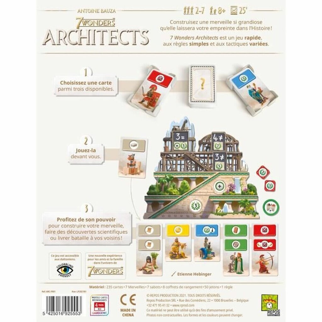 Lautapeli Asmodee 7 Wonders: Architects, FR hinta ja tiedot | Lautapelit ja älypelit | hobbyhall.fi