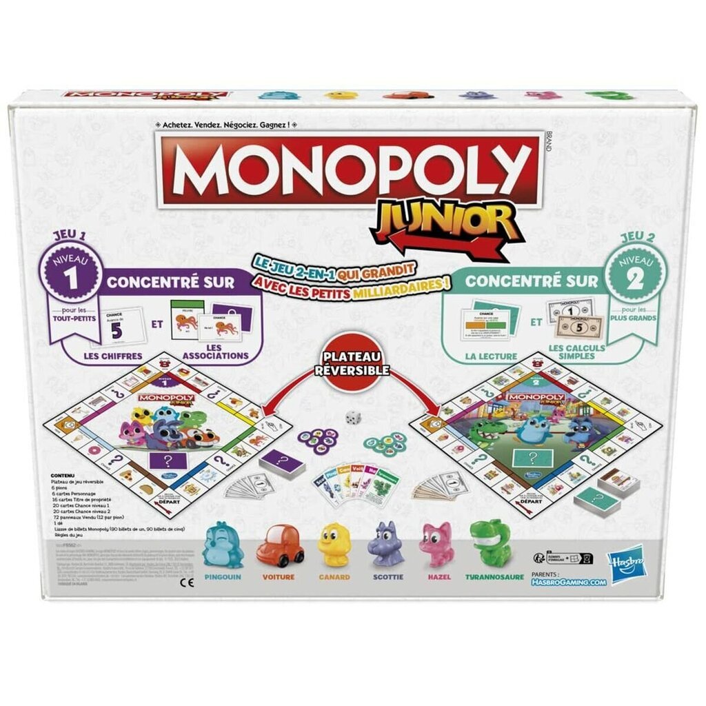 Lautapeli Monopoly Junior, FR hinta ja tiedot | Lautapelit ja älypelit | hobbyhall.fi