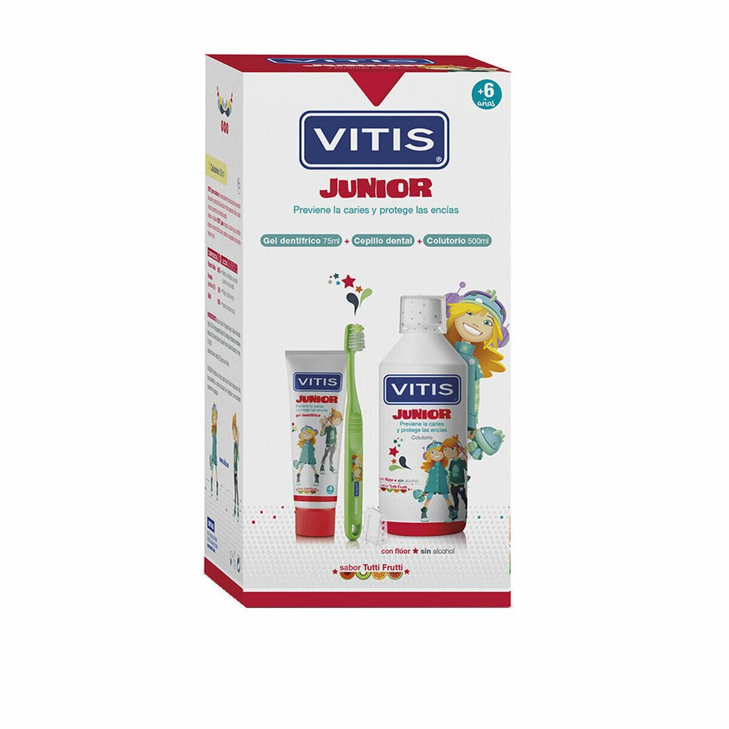 Set Vitis Junior Complete Care: hammasharja + hammastahna, 75 ml + suuvesi, 500 ml hinta ja tiedot | Suuhygienia | hobbyhall.fi