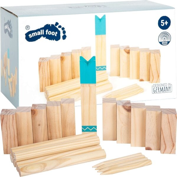 Puinen arcade-peli Small Foot Viking Chess Kubb