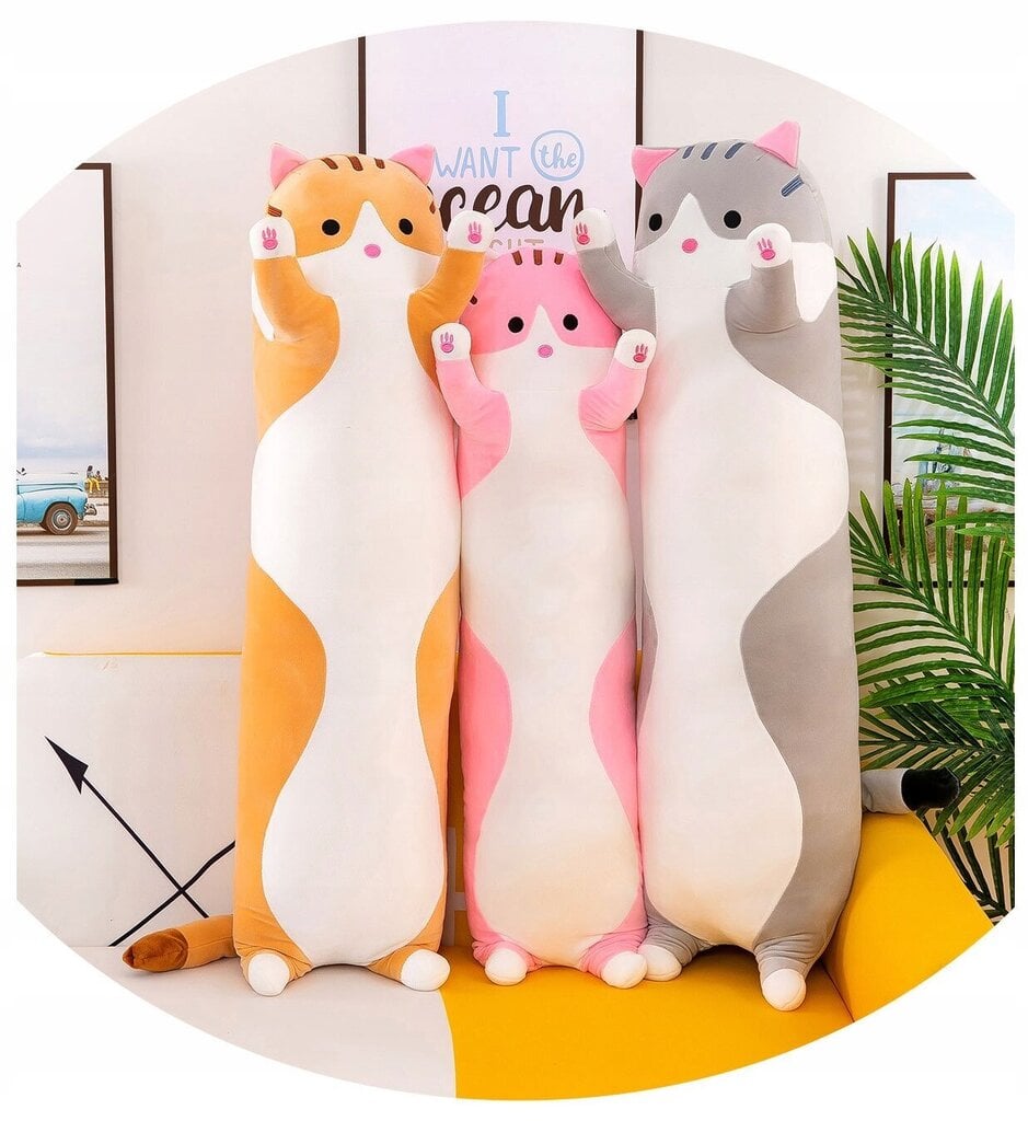 Pehmo Cat Aig, beige, 90 cm hinta ja tiedot | Pehmolelut | hobbyhall.fi