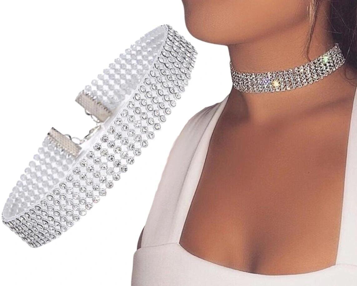 Hopeinen zirkonia choker kaulakoru hinta ja tiedot | Korvakorut | hobbyhall.fi