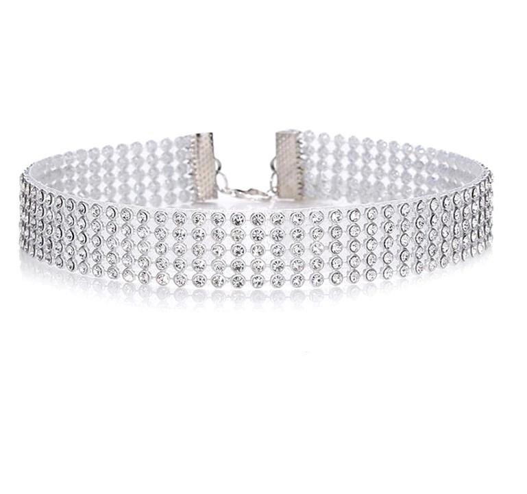 Hopeinen zirkonia choker kaulakoru hinta ja tiedot | Korvakorut | hobbyhall.fi